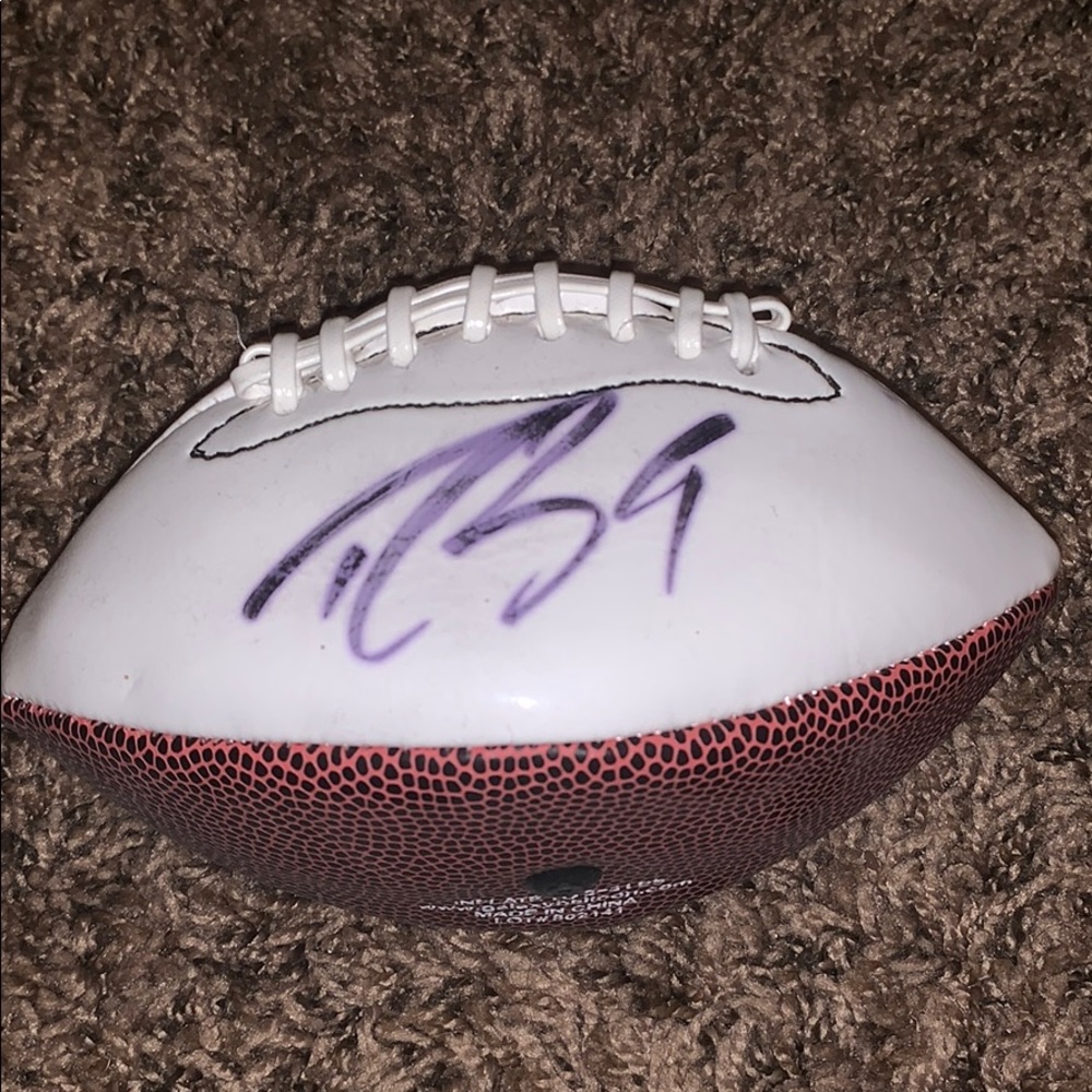 Drew Brees signed mini football
